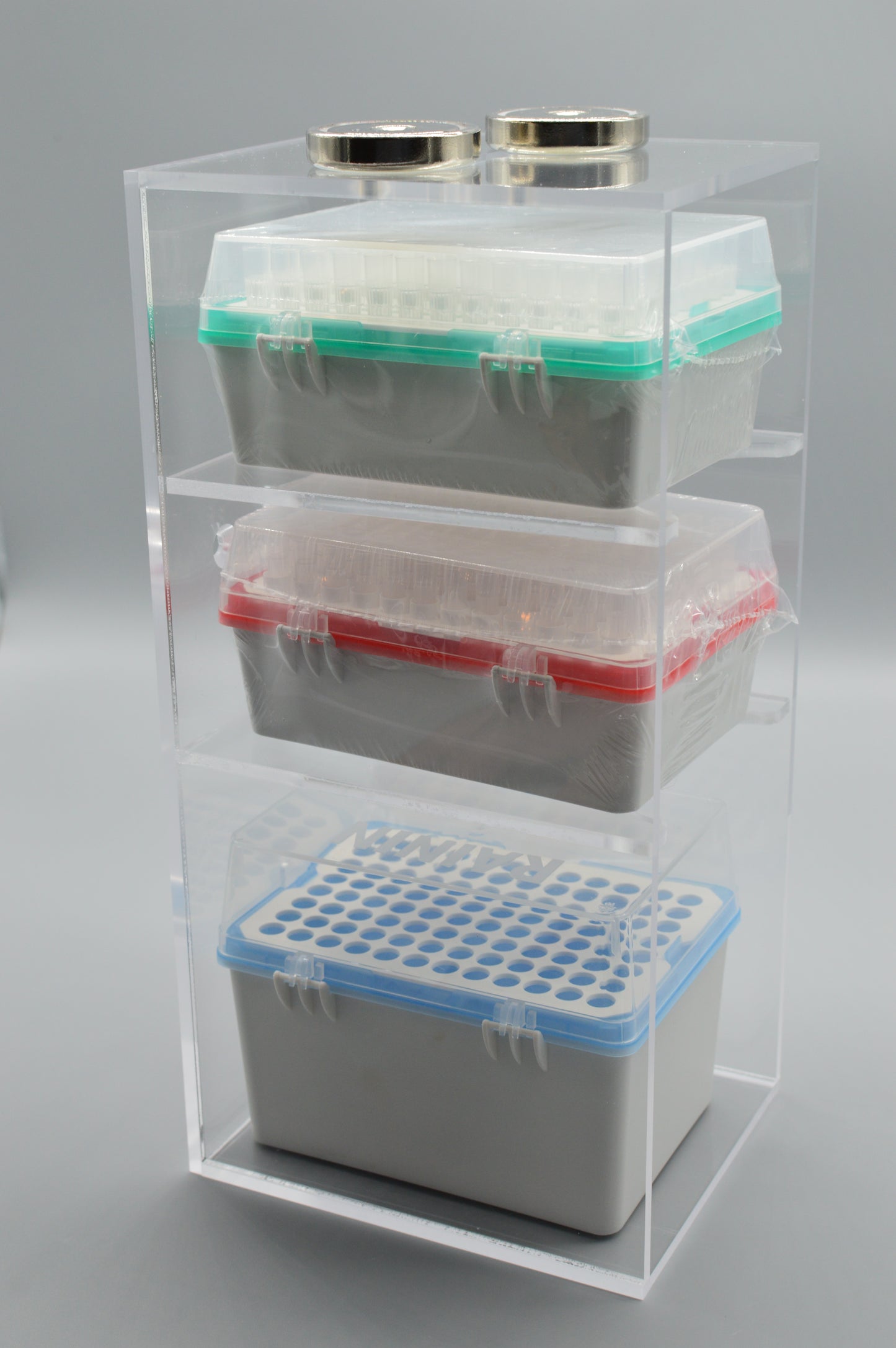 Pipette Tip Box Organizer for Micropippetes