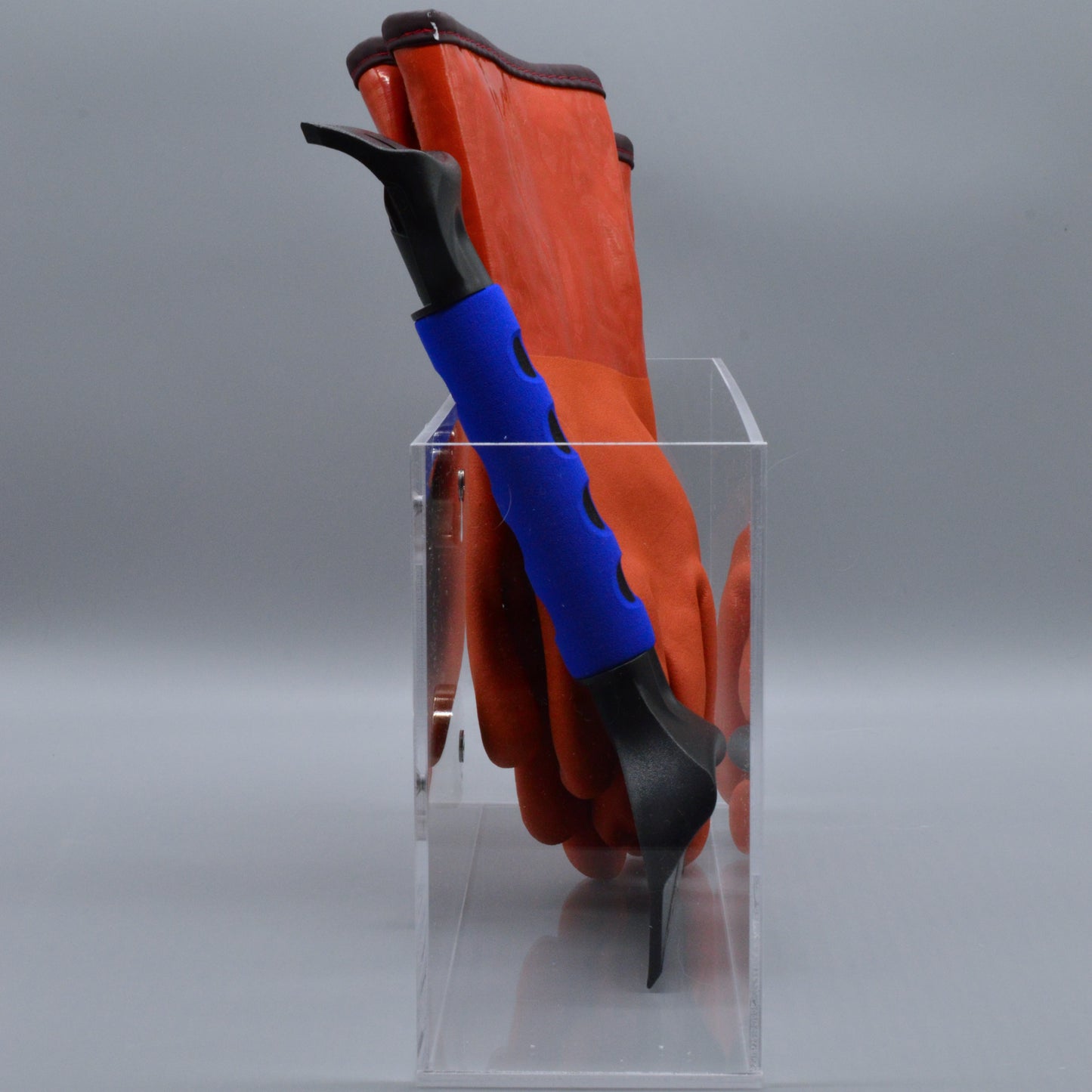 Holder and Storage for Freezer Gloves and Scraper